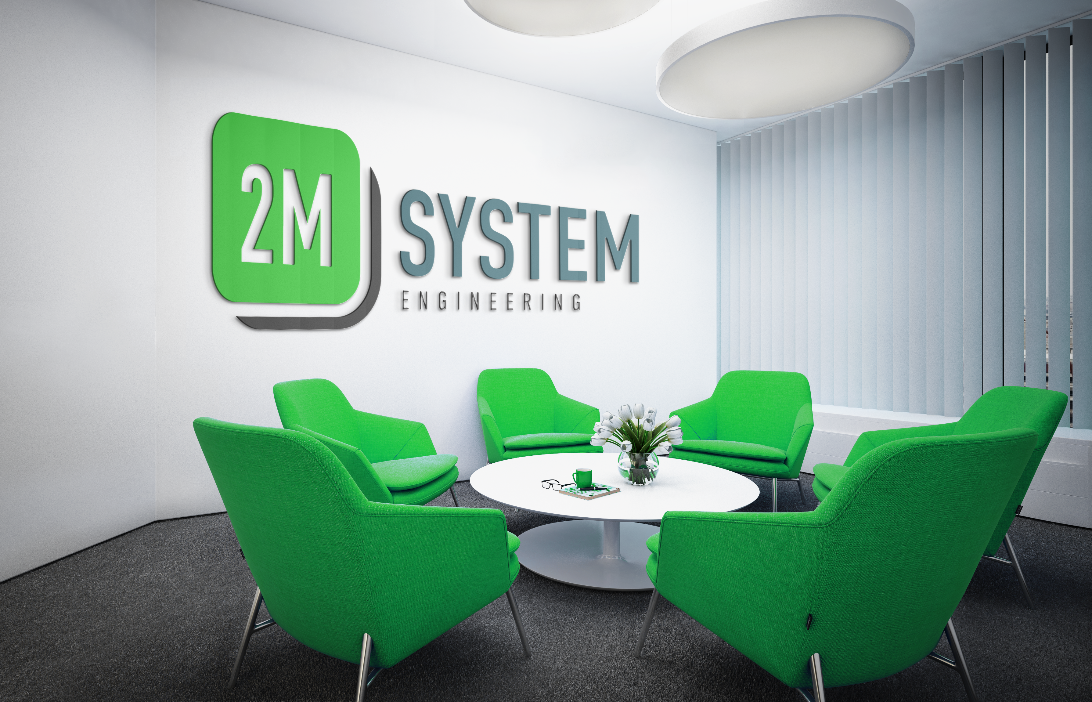 Obecny logotyp firmy 2M SYSTEM