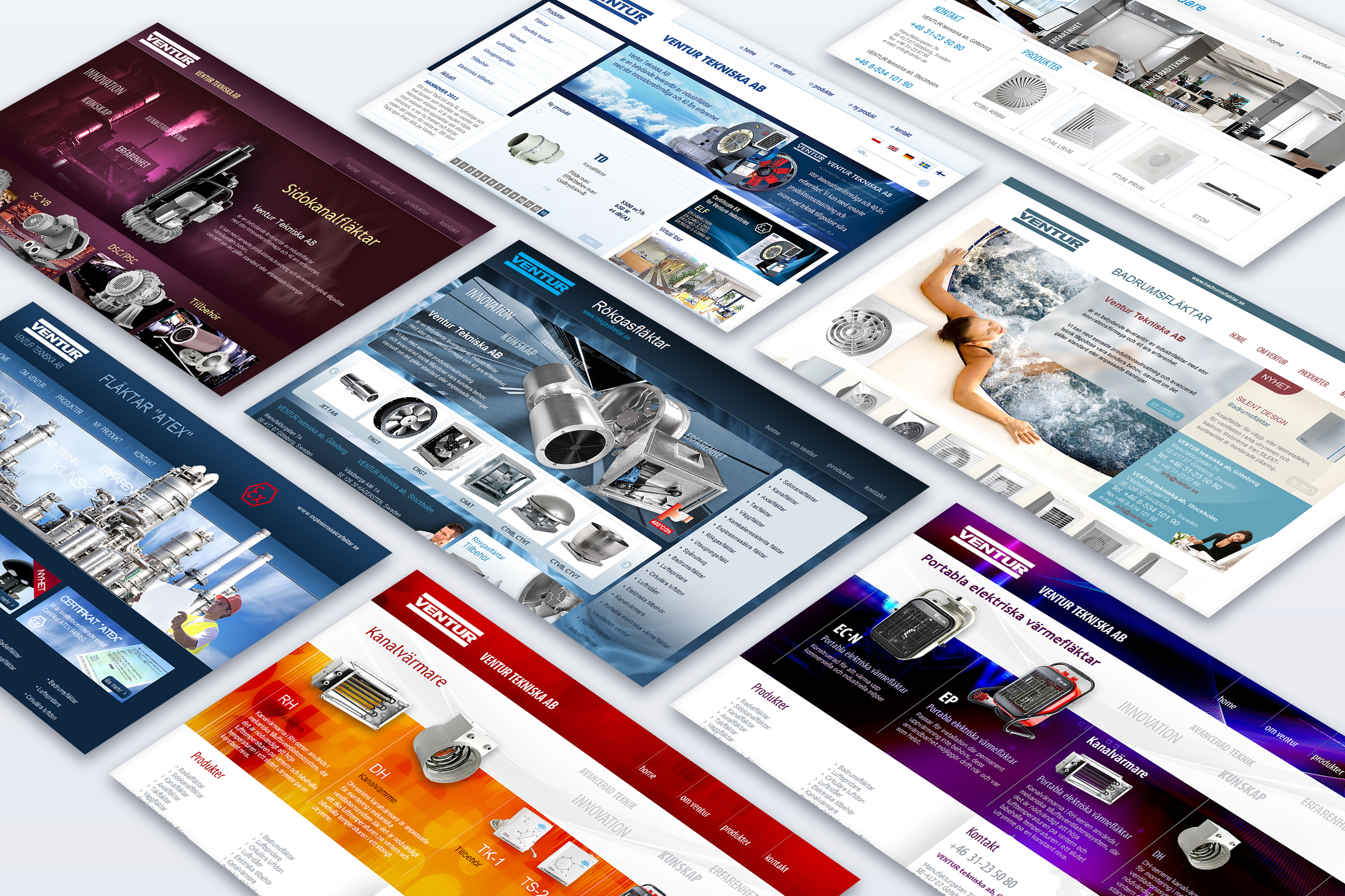 Strony internetowe dla Ventur Tekniska Ab