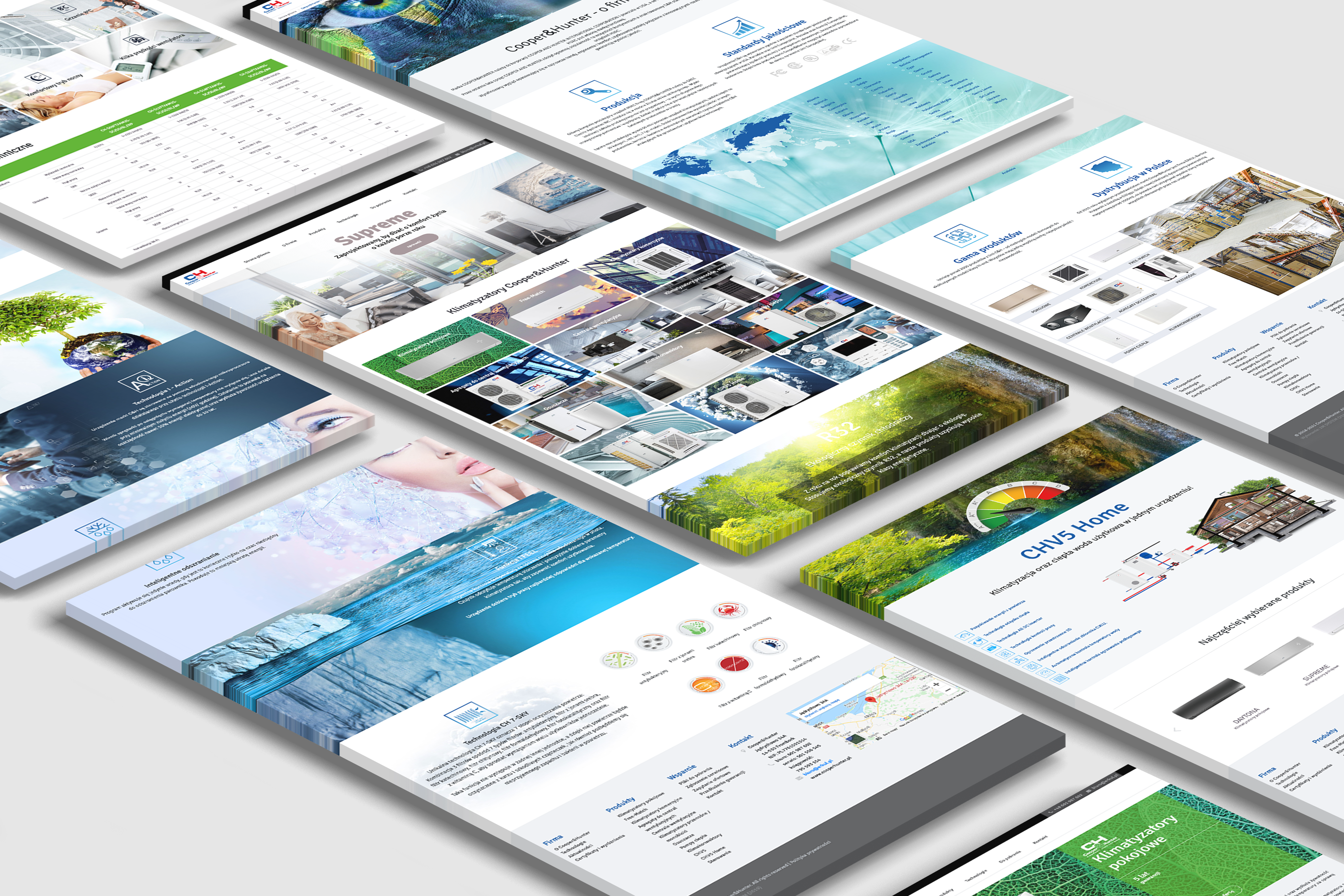 Strona internetowa producenta klimatyzatorów — Cooper Hunter