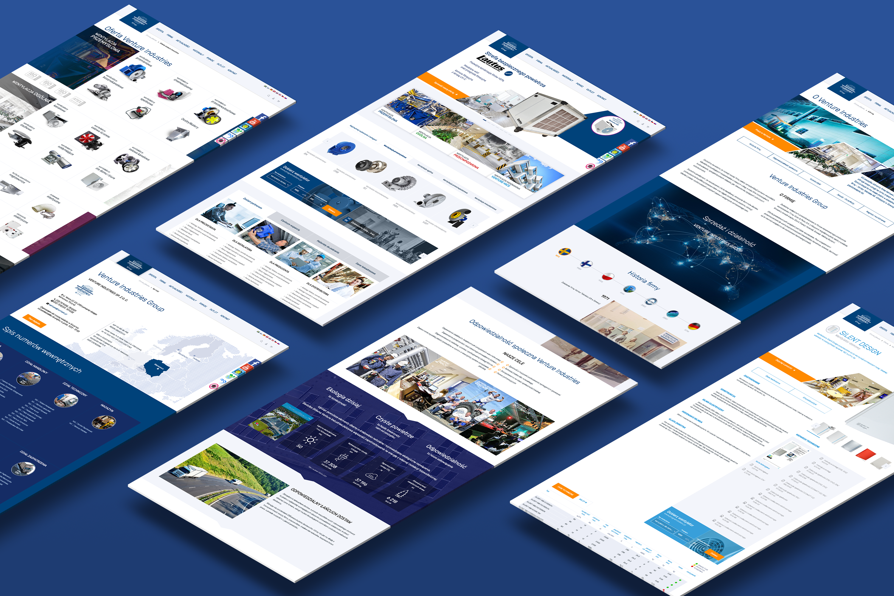 Serwis produktowy, portal B2B i sklep — Venture Industries Group